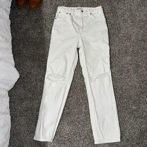 White Abercrombie, and finch jeans brand new
